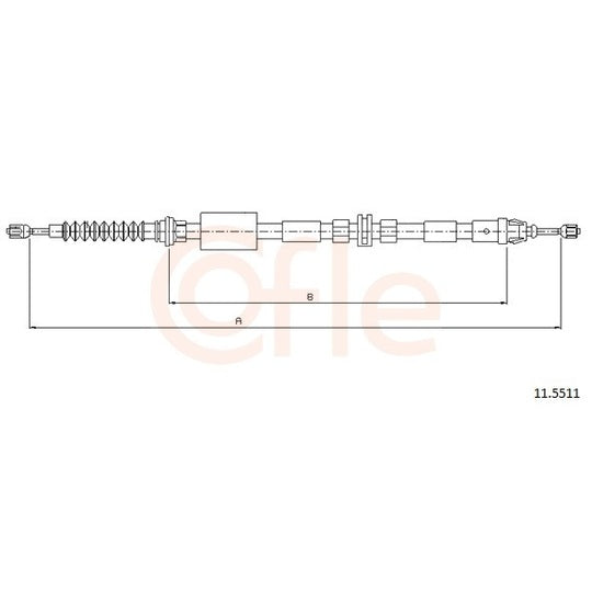 Cofle Cable, parking brake to suit Ford