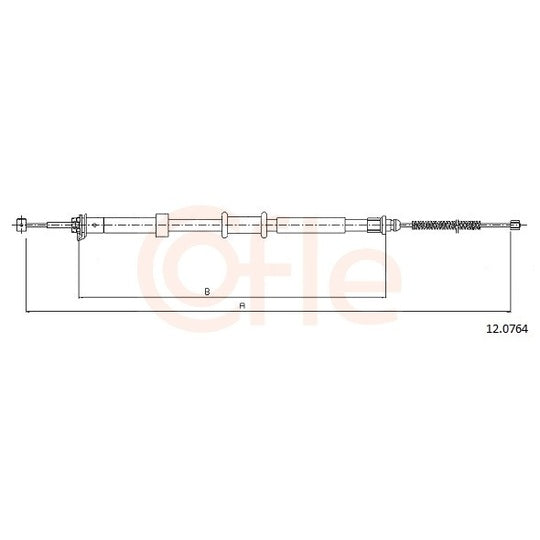 Cofle Cable, parking brake to suit Ford
