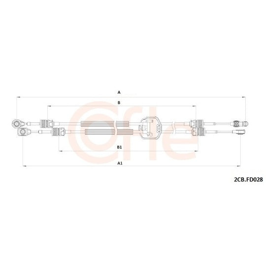 Metzger Cable, manual transmission to suit Ford