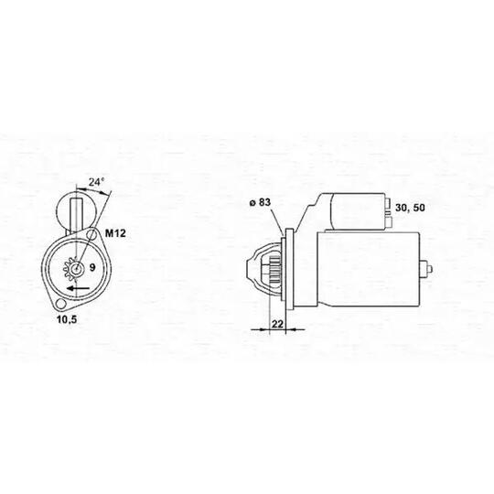 Magneti Marelli Starter to suit Opel, Vauxhall