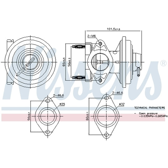 Nissens EGR Valve to suit Ford