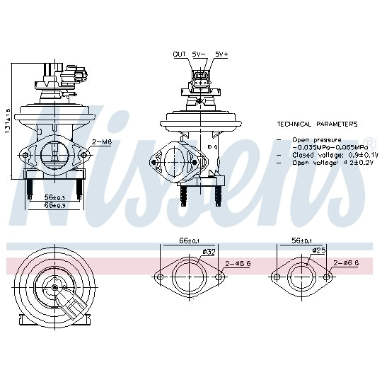 Nissens EGR Valve to suit Ford