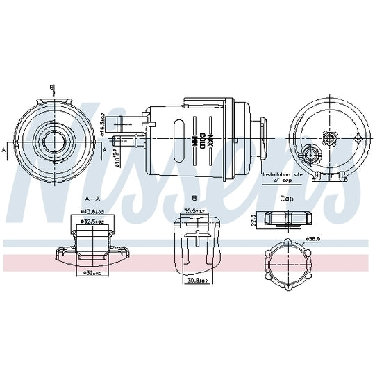 Nissens Expansion Tank, coolant to suit Ford, Land Rover