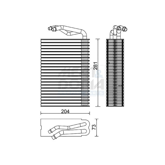 Meat & Doria 997143 Evaporator, air conditioning