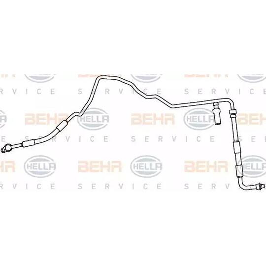 Hella High Pressure Line, air conditioning to suit Ford