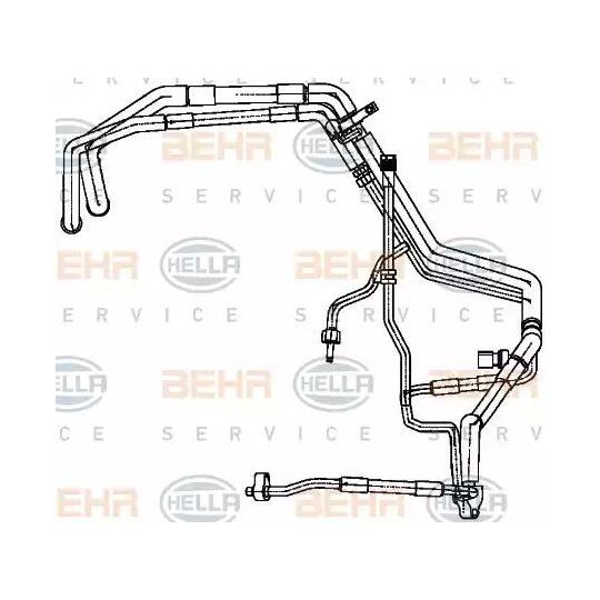 Hella High-/Low Pressure Line, air conditioning to suit Ford