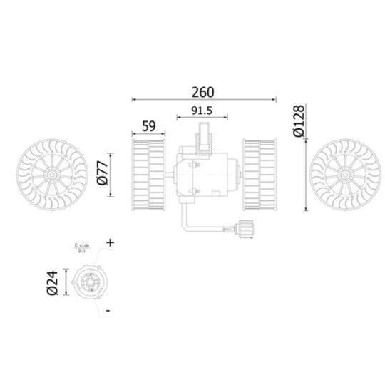 Mahle Interior Blower to suit Scania