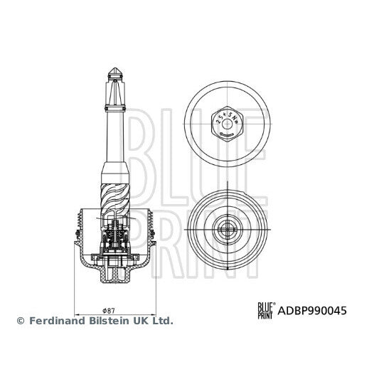 Blue Print Cap, oil filter housing to suit Mercedes-Benz