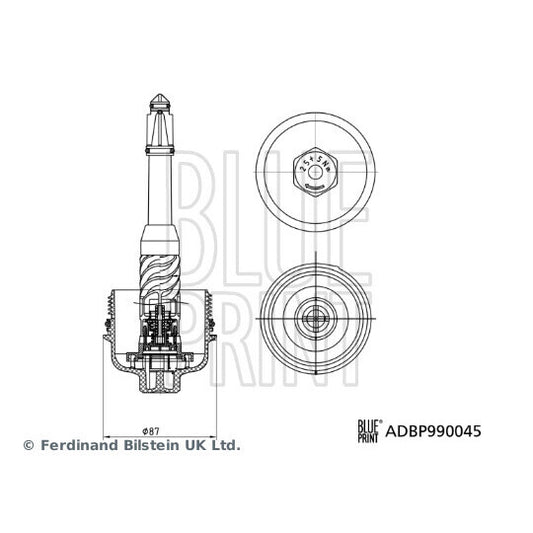 Blue Print Cap, oil filter housing to suit Mercedes-Benz
