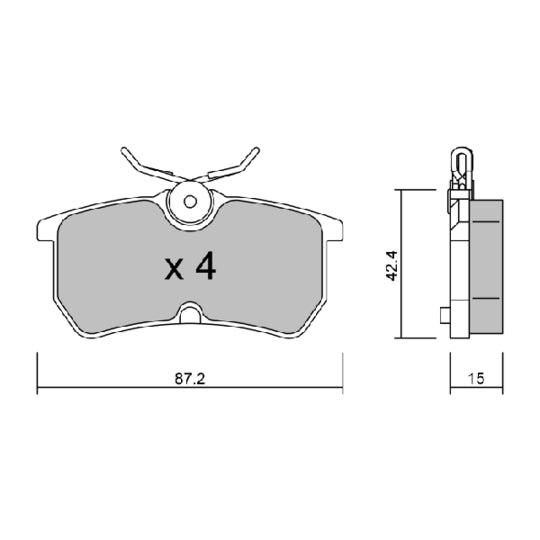 Aisin BPFO-2004 Brake Pad Set, disc brake to suit Ford