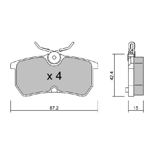 Aisin BPFO-2004 Brake Pad Set, disc brake to suit Ford