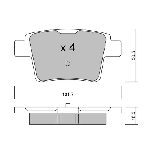 Aisin Brake Pad Set, disc brake to suit Ford, Jaguar