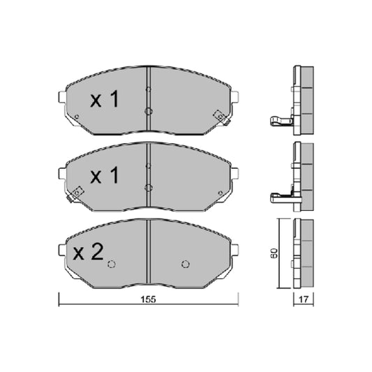 Aisin Brake Pad Set, disc brake to suit Kia