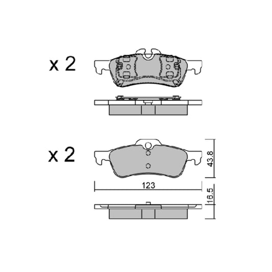 Aisin Brake Pad Set, disc brake to suit Mini