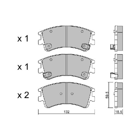 Aisin Brake Pad Set, disc brake to suit Mazda
