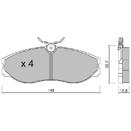 Aisin Brake Pad Set, disc brake to suit Ford, Nissan