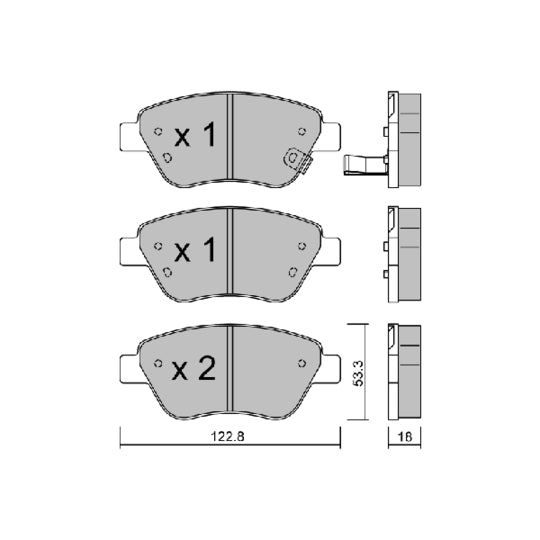 Aisin Brake Pad Set, disc brake to suit Opel