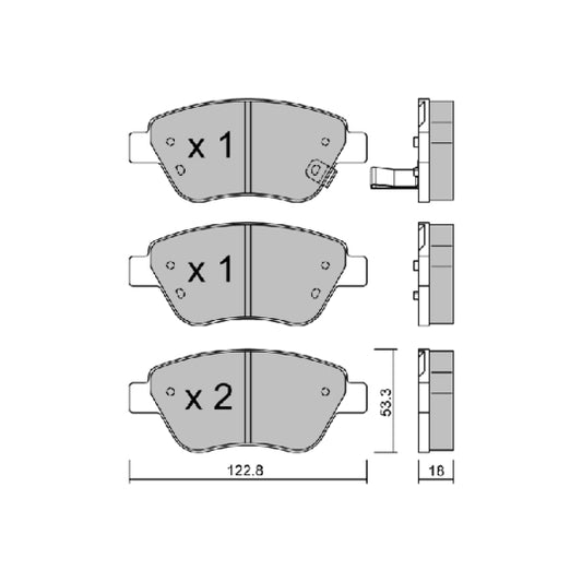 Aisin Brake Pad Set, disc brake to suit Opel