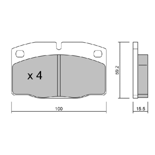 Aisin Brake Pad Set, disc brake to suit Opel