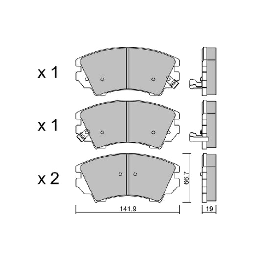 Aisin Brake Pad Set, disc brake to suit Opel, Saab