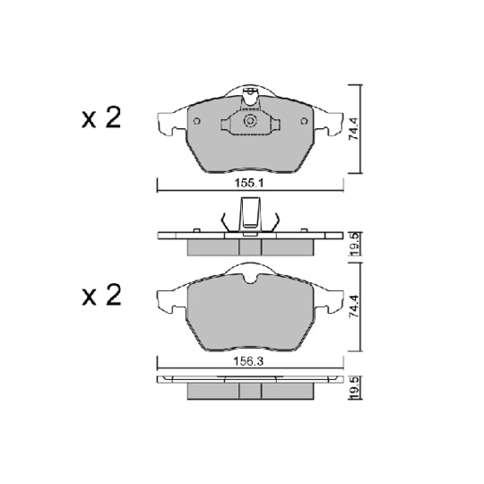 Aisin Brake Pad Set, disc brake to suit Opel