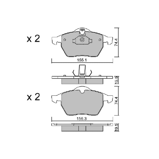 Aisin Brake Pad Set, disc brake to suit Opel