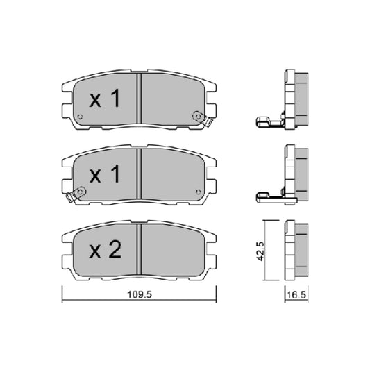 Aisin Brake Pad Set, disc brake to suit Ford, Opel, Great Wall