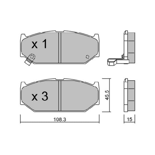 Aisin Brake Pad Set, disc brake to suit Suzuki