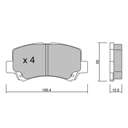 Aisin Brake Pad Set, disc brake to suit Suzuki, Chery