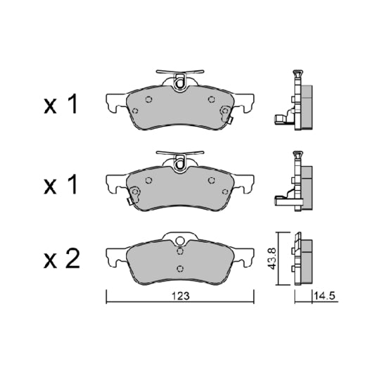 Aisin Brake Pad Set, disc brake to suit Toyota