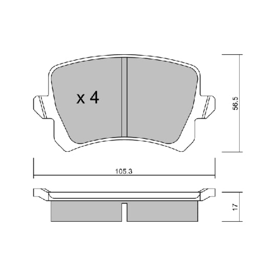 Aisin Brake Pad Set, disc brake to suit Audi, VW, Seat