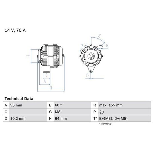 Stardax Alternator to suit Peugeot
