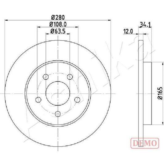 Ashika Brake Disc to suit Ford, Jaguar