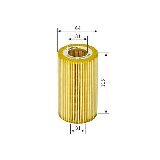 Bosch Oil filter to suit Mercedes-Benz, Chrysler, Jeep