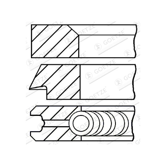 Goetze Engine Piston Ring Kit to suit Fiat