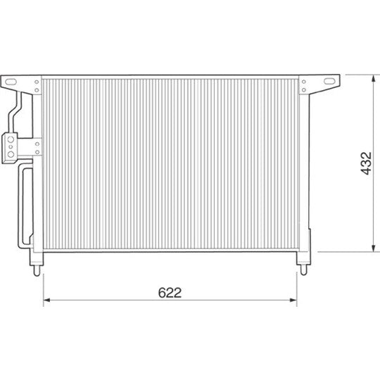 Magneti Marelli 350203219000 Condenser, air conditioning to suit Opel, Vauxhall