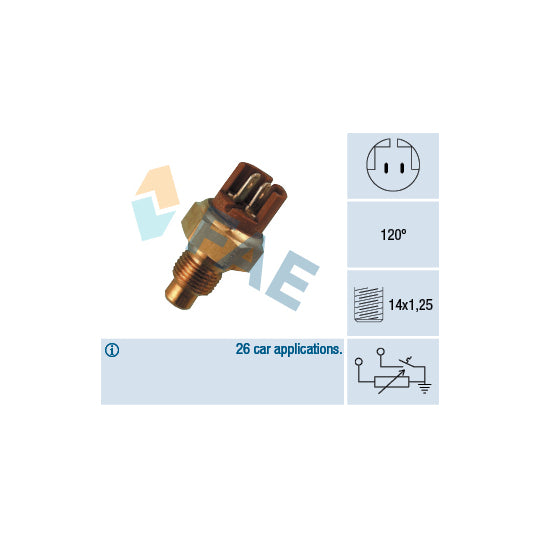 Fae 34130 Sensor, coolant temperature to suit Renault