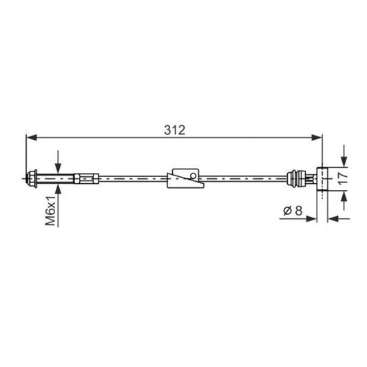 Bosch Cable, parking brake to suit Ford, Mazda