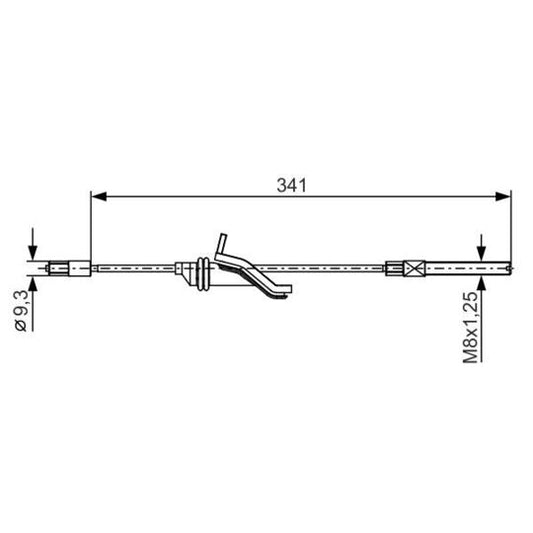 Bosch Cable, parking brake to suit Ford, Volvo