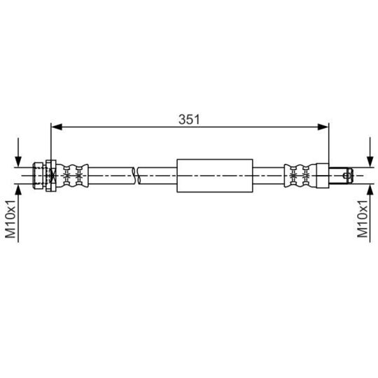 Bosch 1 987 481 705 Brake Hose to suit Ford