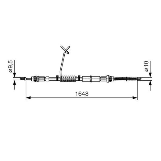 Bosch Cable, parking brake to suit Ford