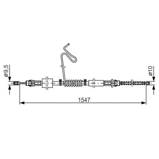 Bosch Cable, parking brake to suit Ford