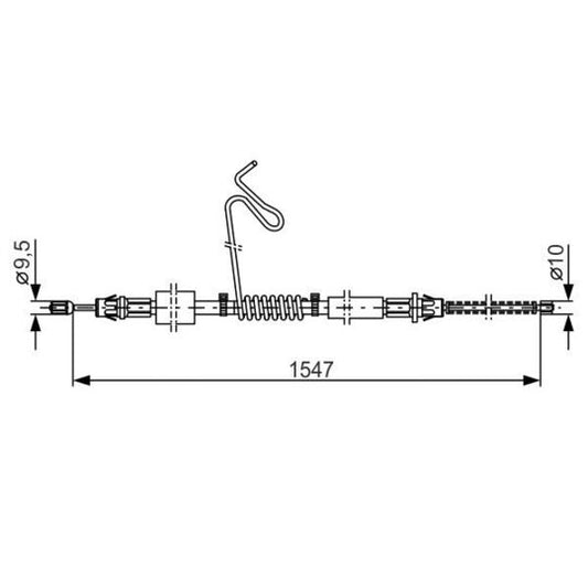 Bosch Cable, parking brake to suit Ford