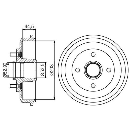 Bosch Brake Drum to suit Ford