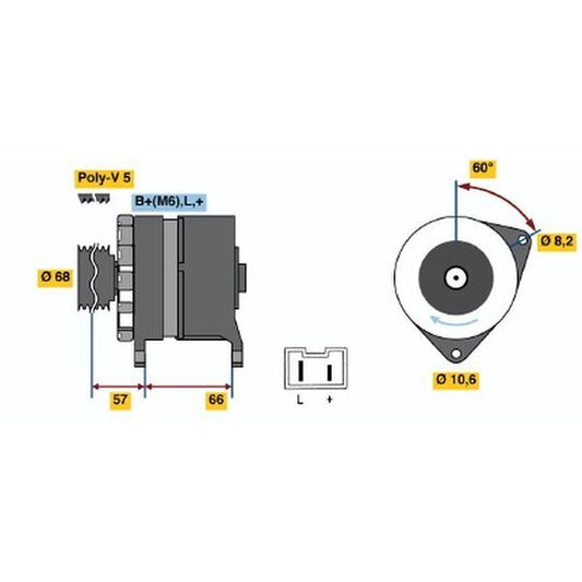 Bosch Alternator to suit Renault