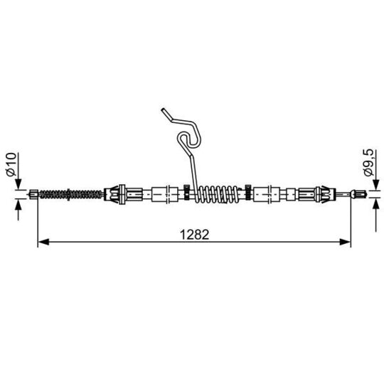 Bosch Cable, parking brake to suit Ford