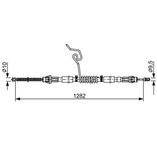 Bosch Cable, parking brake to suit Ford