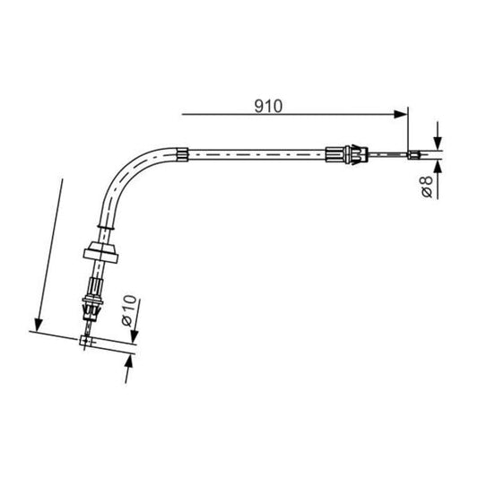 Bosch Cable, parking brake to suit Ford