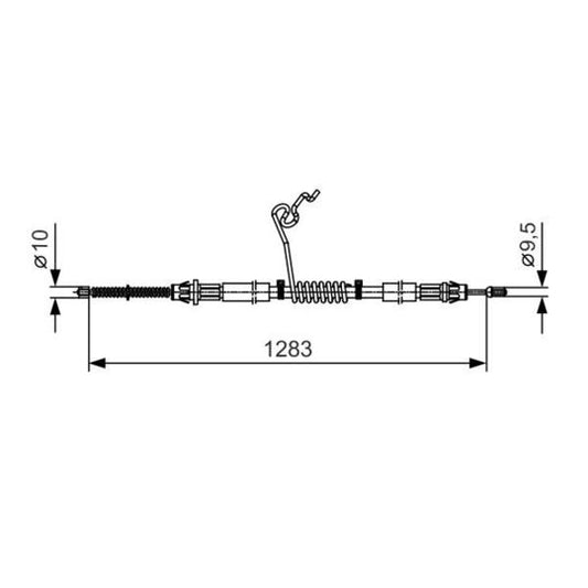 Bosch Cable, parking brake to suit Ford