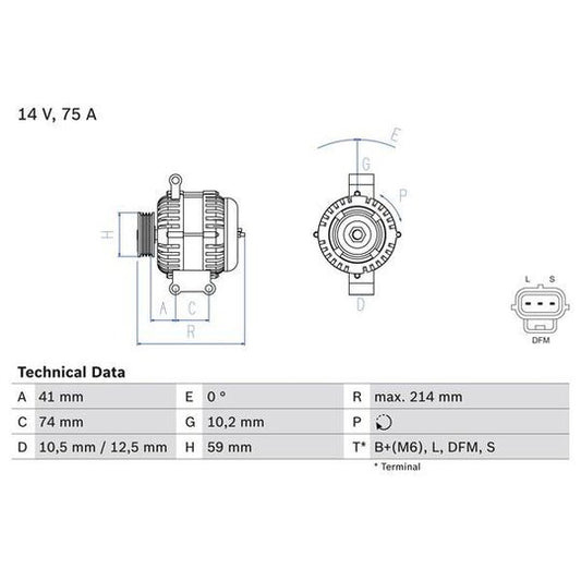 Bosch Alternator to suit Ford